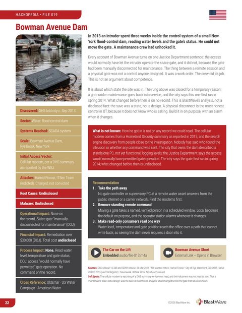 Print edition page: File 019, Bowman Avenue Dam
